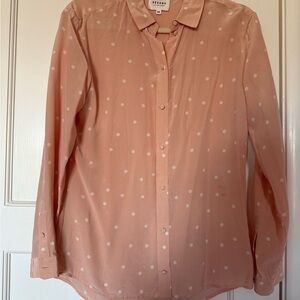 Sezane Blush Polka Dot Top